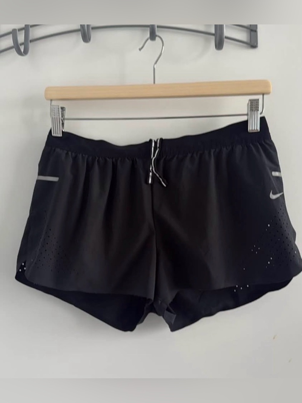 Nike Women’s Black Athletic Running Shorts with Reflective Accents